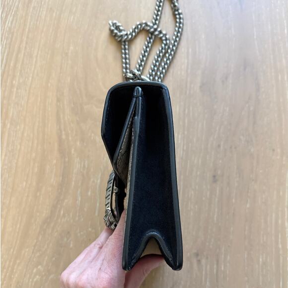 Gucci Dionysus Shoulder Bag Small Brown Black Antique Silver - Picture 9 of 11